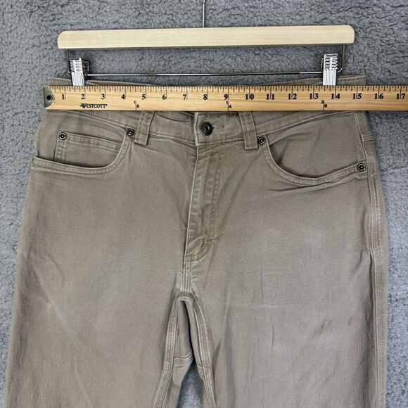 Duluth Trading Pants Mens 32x30 Beige Flex Fire Hose Chino Heavy Duty Stretch - Picture 4 of 12